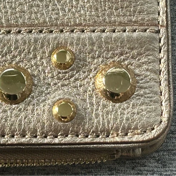 NWT Michael Kors Gold Studded Wallet - Picture 3 of 8